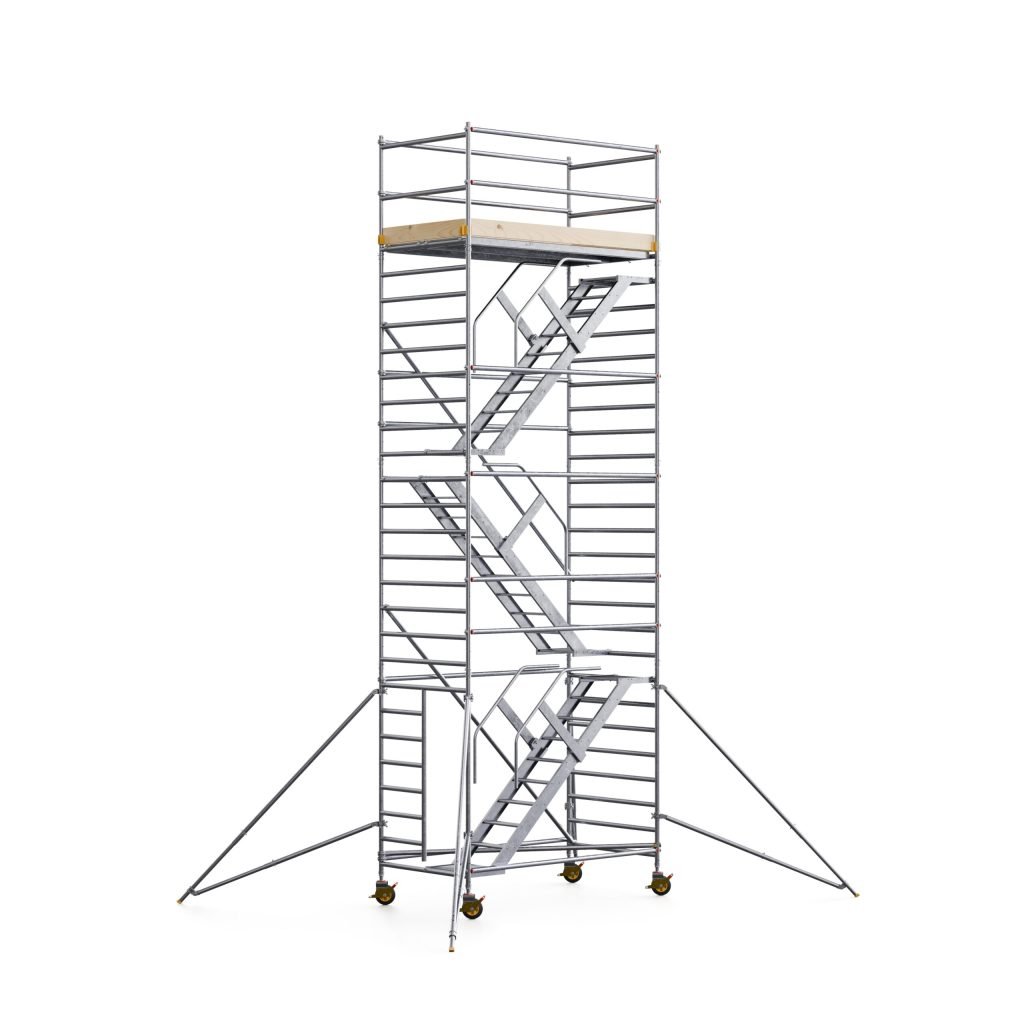 Mobile aluminum stair tower