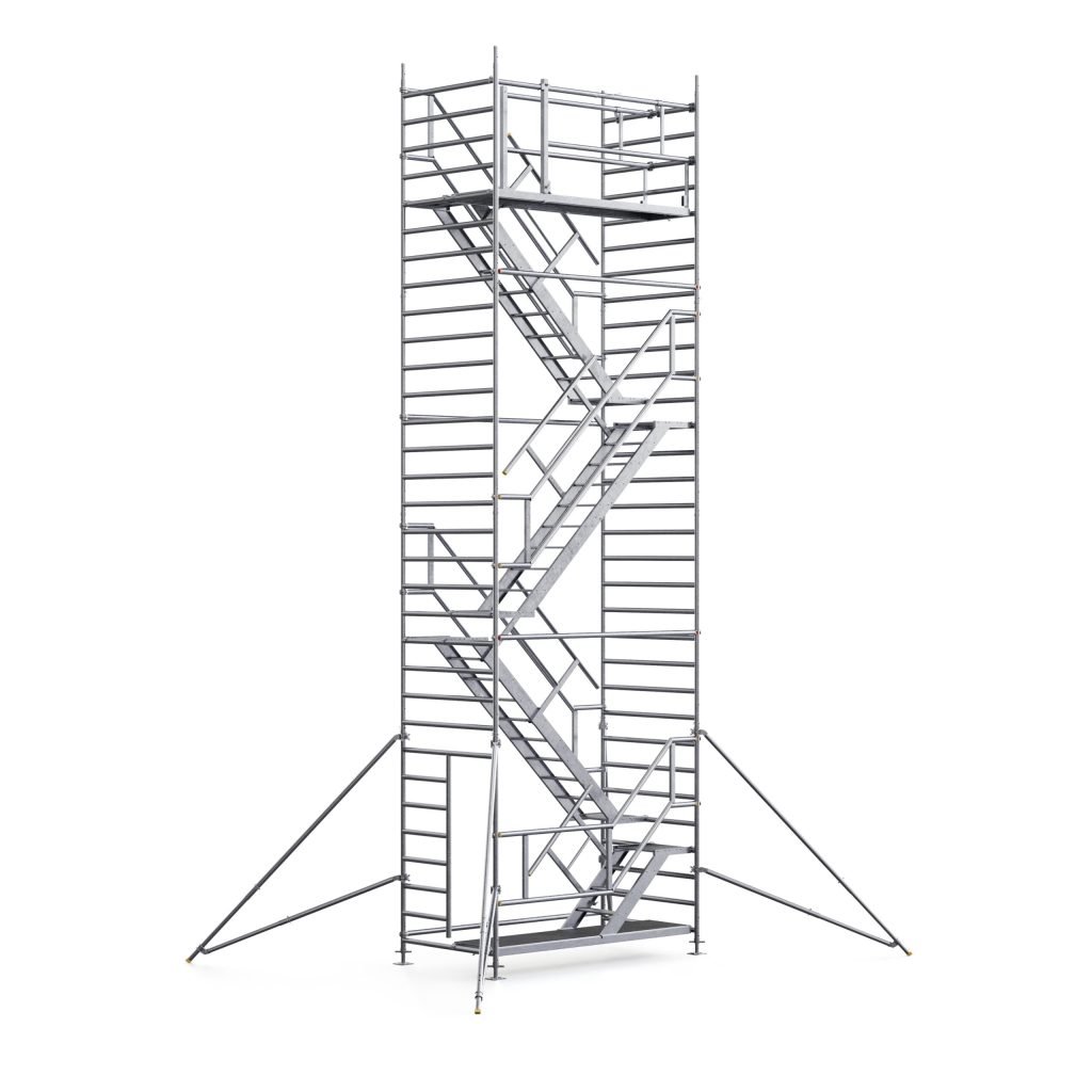 Static aluminum stair tower